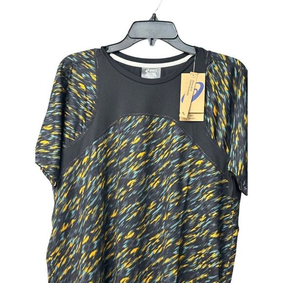 ASICS Women's PR Lyte Run Short Sleeve Top, Night Shade/ Sage Print - Picture 4 of 13